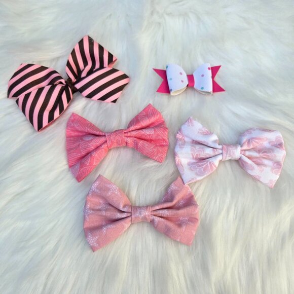 New Baby Girl Hair Bows – Set of 5 Clips, Soft & Stylish for Toddlers & Kids - Picture 1 of 2